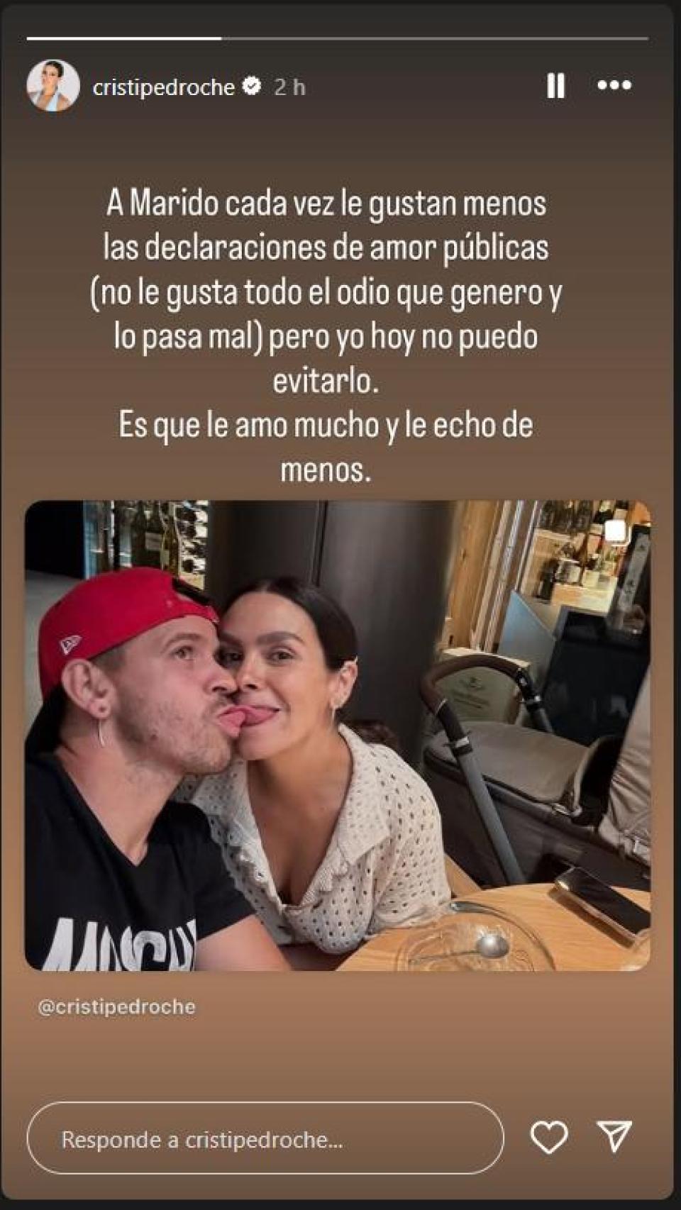 Cristina Pedroche, en su perfil de Instagram, junto con Dabiz Muñoz.