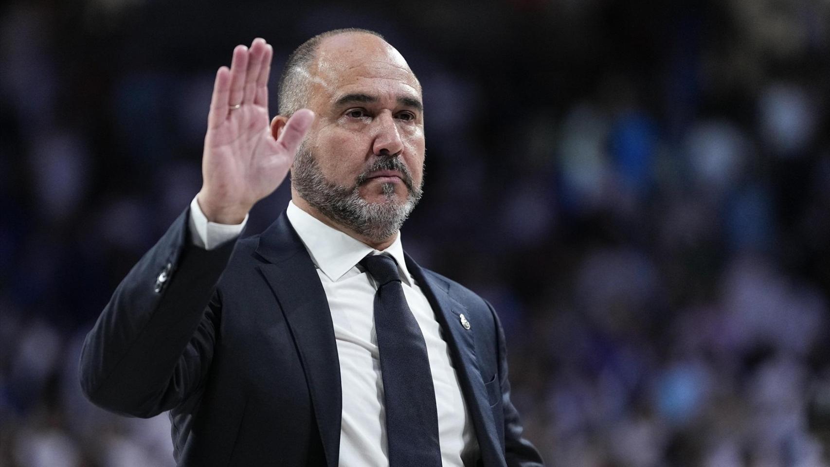 Chus Mateo, en un partido de la Liga Endesa del Real Madrid