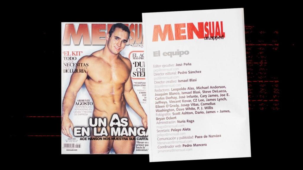 Portada del número 167 de la revista MENsual de agosto de 2004 y el staff de la publicación.