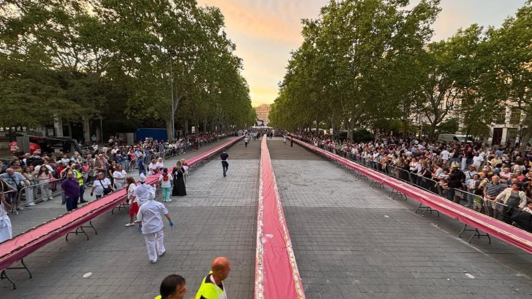 La línea de tarta en honor a la patrona que ha logrado el récord mundial