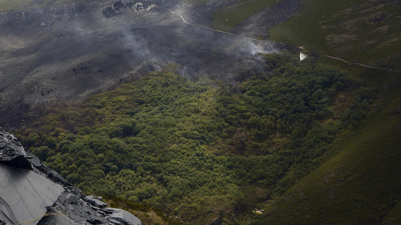 Vista de la sierra quemada, a 7 de septiembre de 2025, en Casaio, Ourense, Galicia (España)
