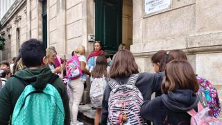 Nervios y ganas de volver al cole en A Coruña: "Estaban deseando ver a sus amigos"