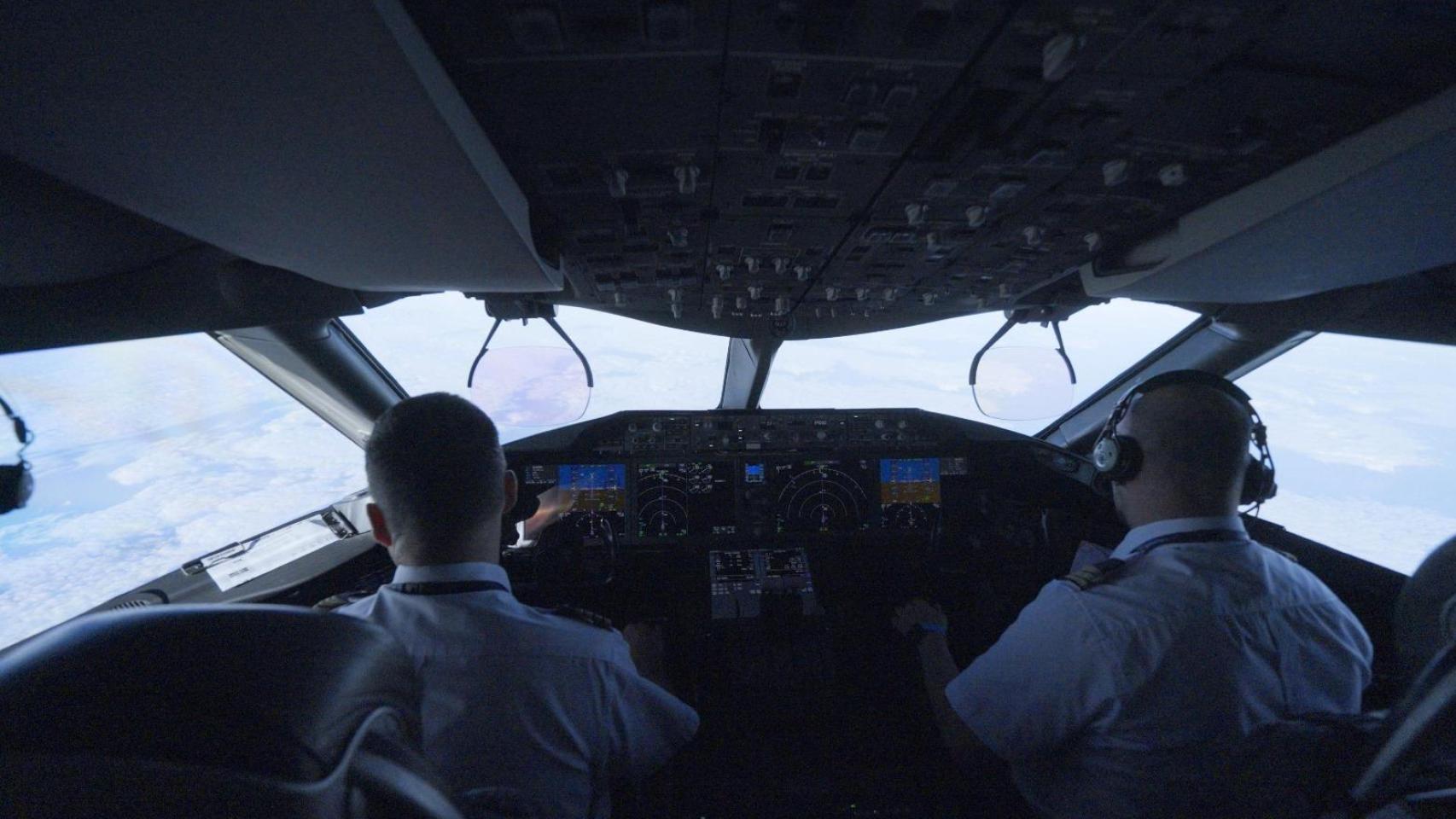 Cabina de un avión de Air Europa