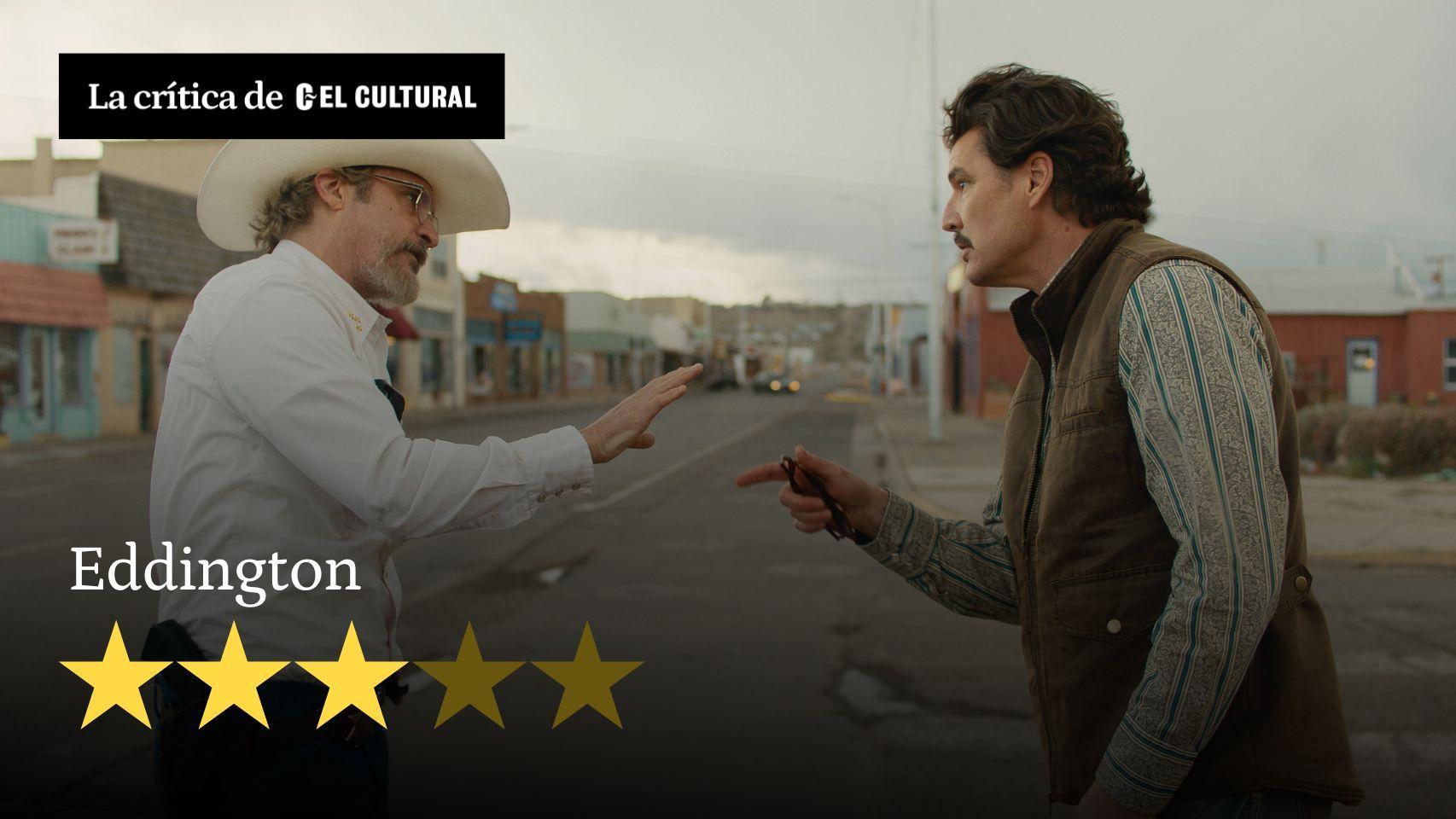 Joaquin Phoenix y Pedro Pascal, en un momento de 'Eddington'