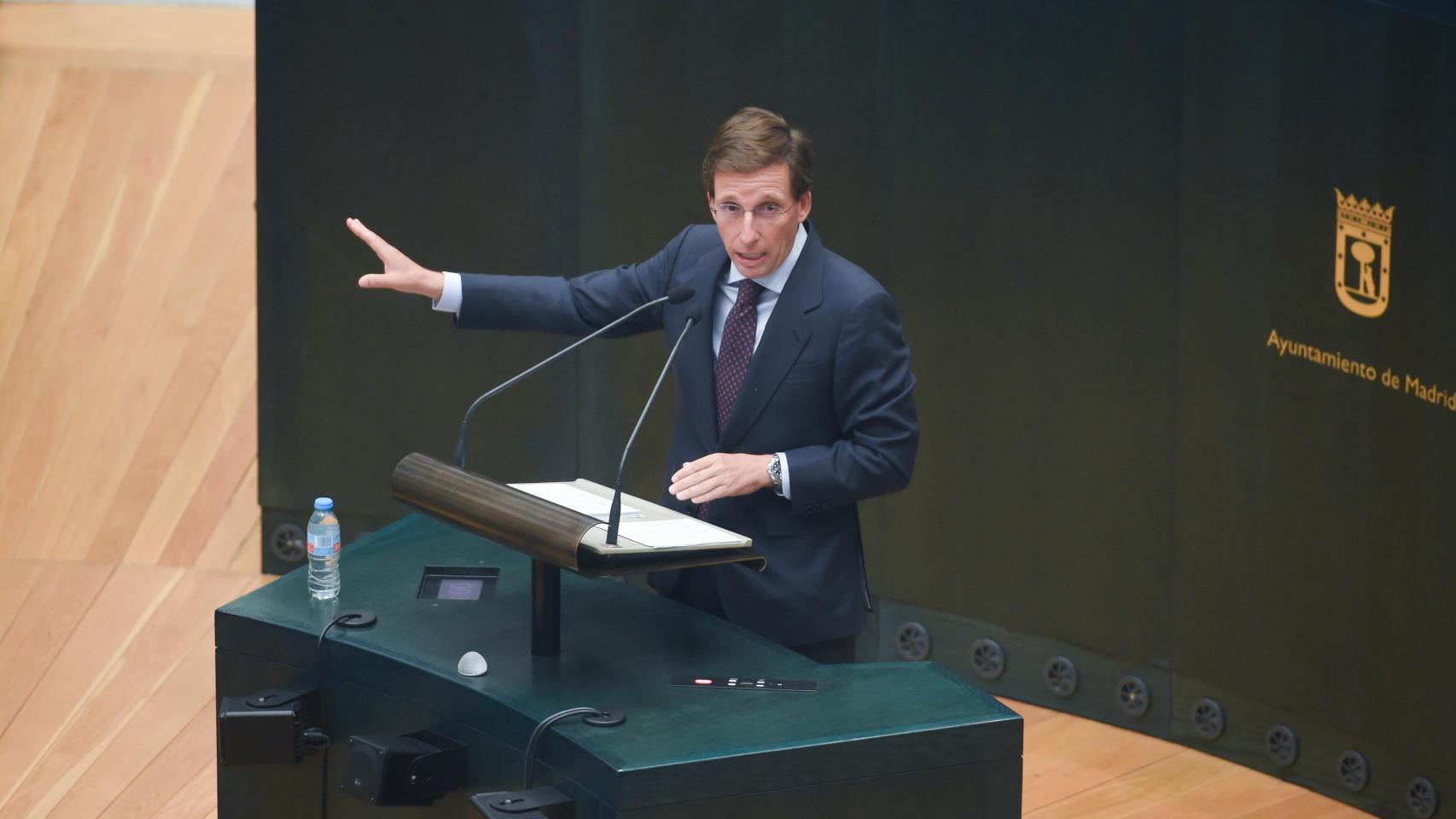 José Martínez-Almeida durante un acto del Ayuntamiento de Madrid.
