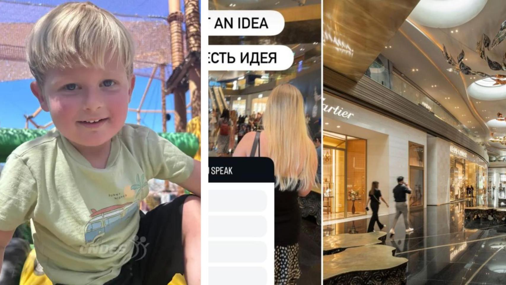 Una imagen del pequeño y la storie que ha subido su madre.