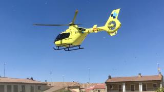 Dos heridos en un accidente de moto en Fermoselle: una mujer trasladada en helicóptero al Hospital de Salamanca