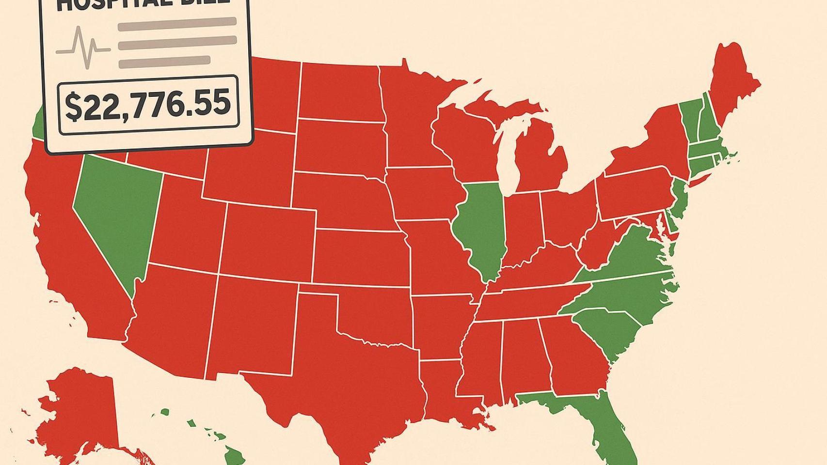 Estos son los estados de Estados Unidos donde la atención hospitalaria es más cara