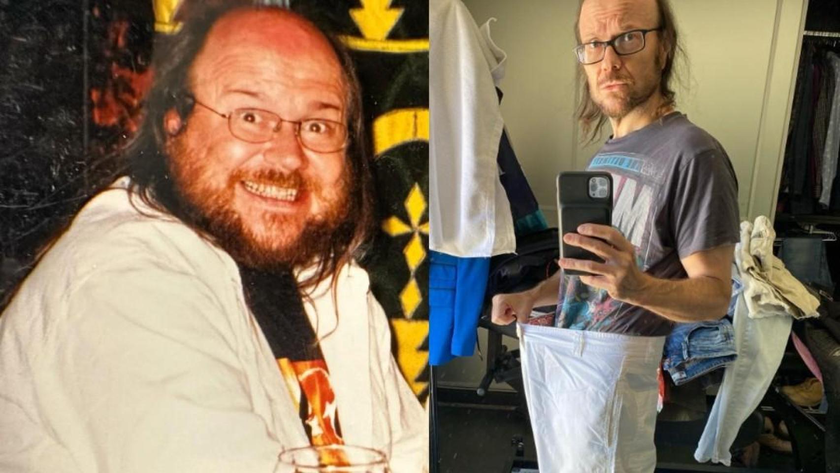 Santiago Segura, antes y después de su transformación física.