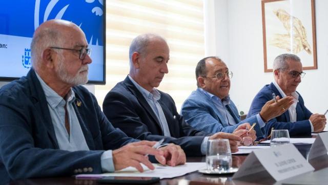 Jaime Giner, Hermann Schwarz, Carlos Fornes y Juan José Tirado, durante el debate. Pablo Miranzo