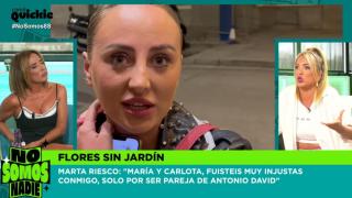 Marta Riesco, contra María Patiño y Carlota Corredera: "Fuisteis muy injustas conmigo por ser pareja de Antonio David"