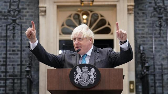 Boris Johnson en Downing Street en septiembre de 2022.