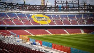 Primeras filas del nuevo Camp Nou, en construcción