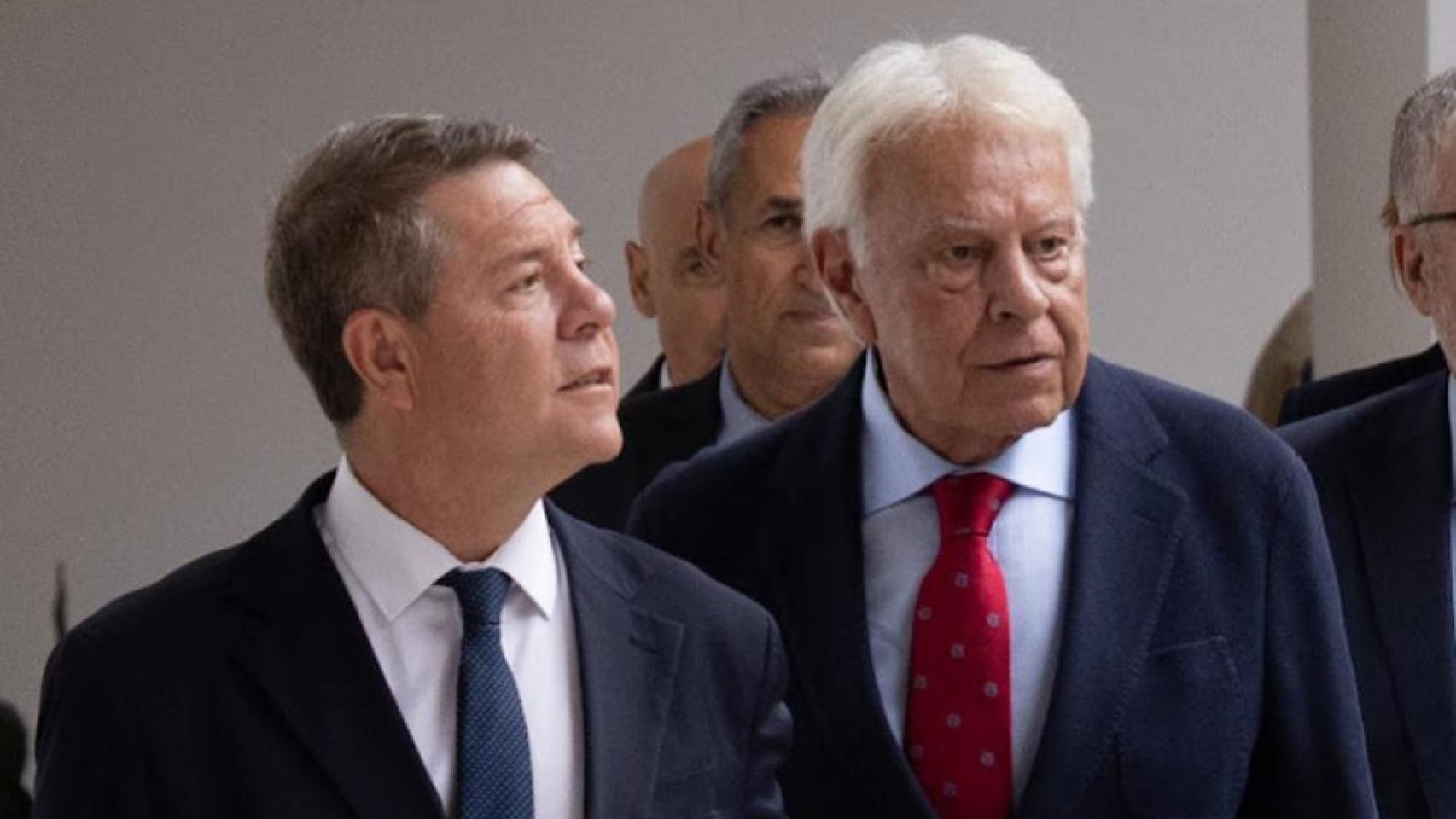 Emiliano García-Page y Felipe González el pasado 11 de junio en Toledo.