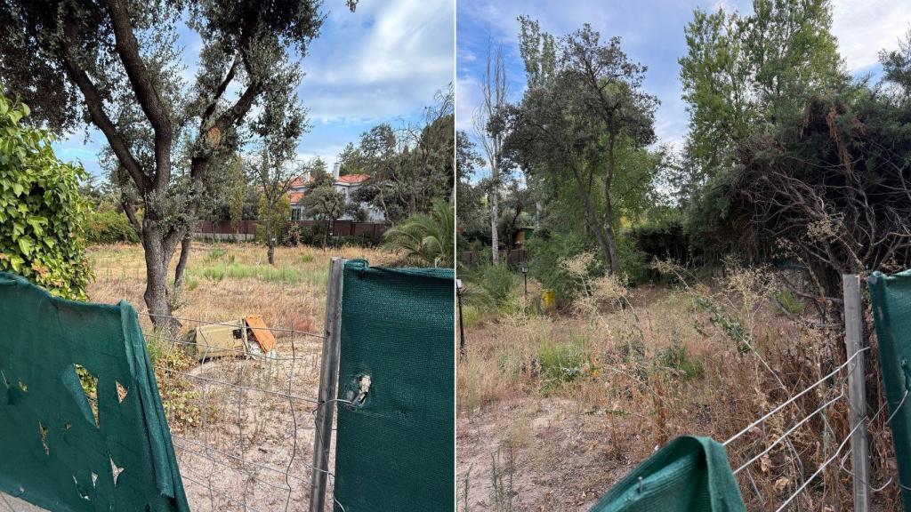 Dos imágenes del estado de negligencia que presenta la trama en la que se construyó la casa de Sandra Fernández de Villavicencio.