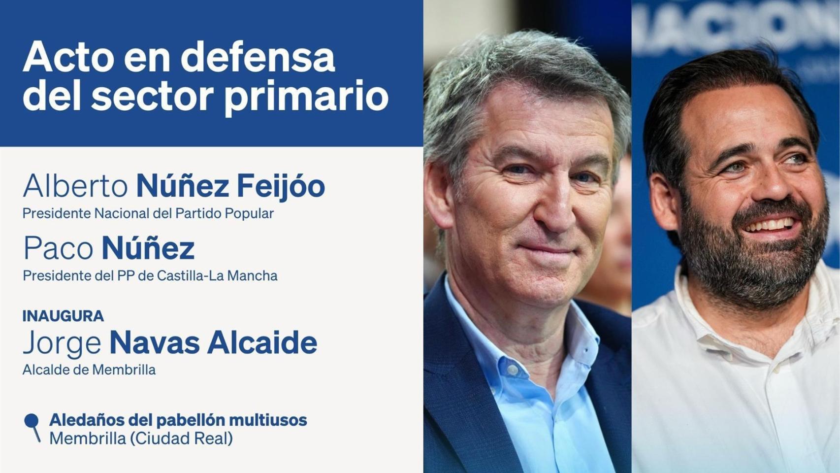 Cartel del acto. Foto: PP.