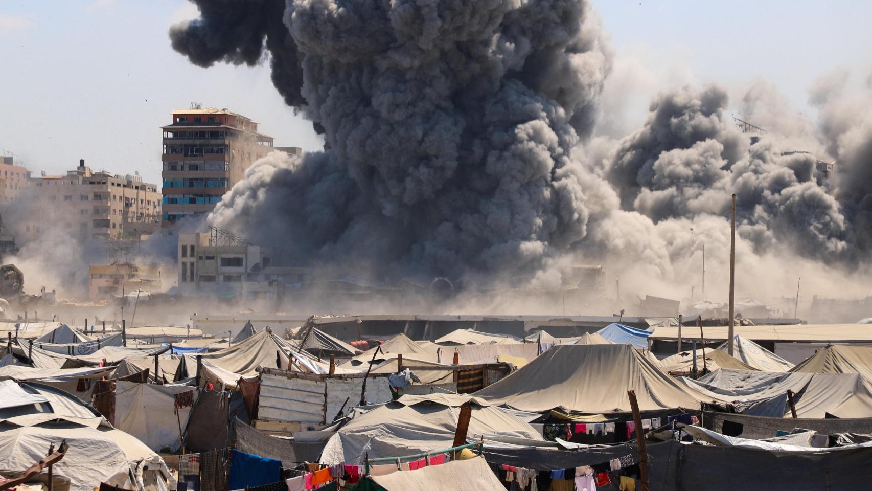 Ataque de Israel sobre la ciudad de Gaza este miércoles.