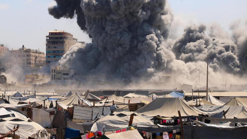 Ataque de Israel sobre la ciudad de Gaza este miércoles.