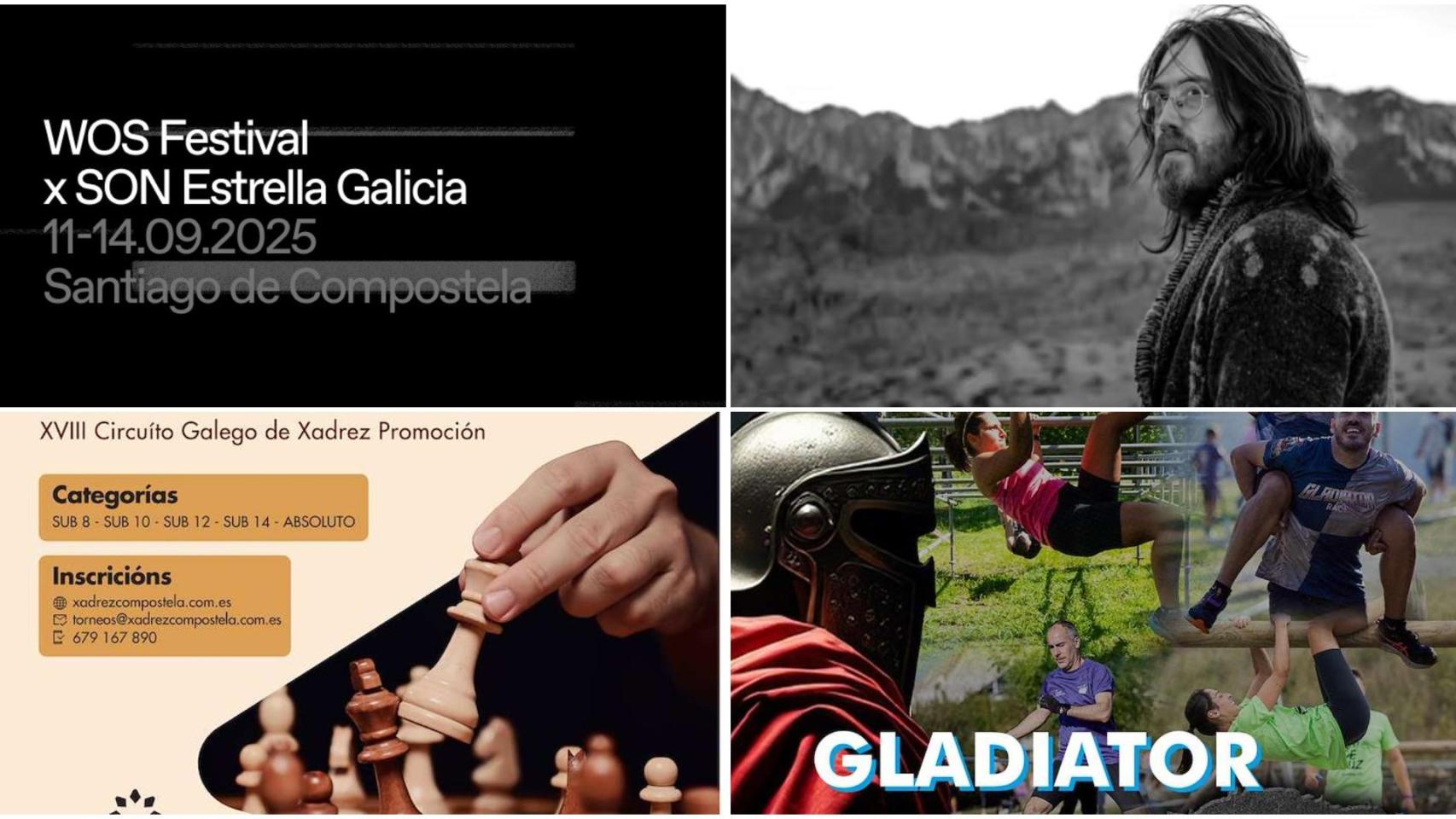 WOS Festival, Gladiator Race y más: ¿Qué hacer este fin de semana en Santiago de Compostela?