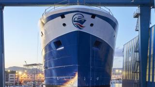 El astillero Freire bota en Vigo el ‘Saputi II’, un arrastrero congelador para Canadá