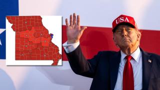 El mapa de Missouri se tiñe de "rojo" y Donald Trump festeja: "¡Hagamos a Estados Unidos grande otra vez!"