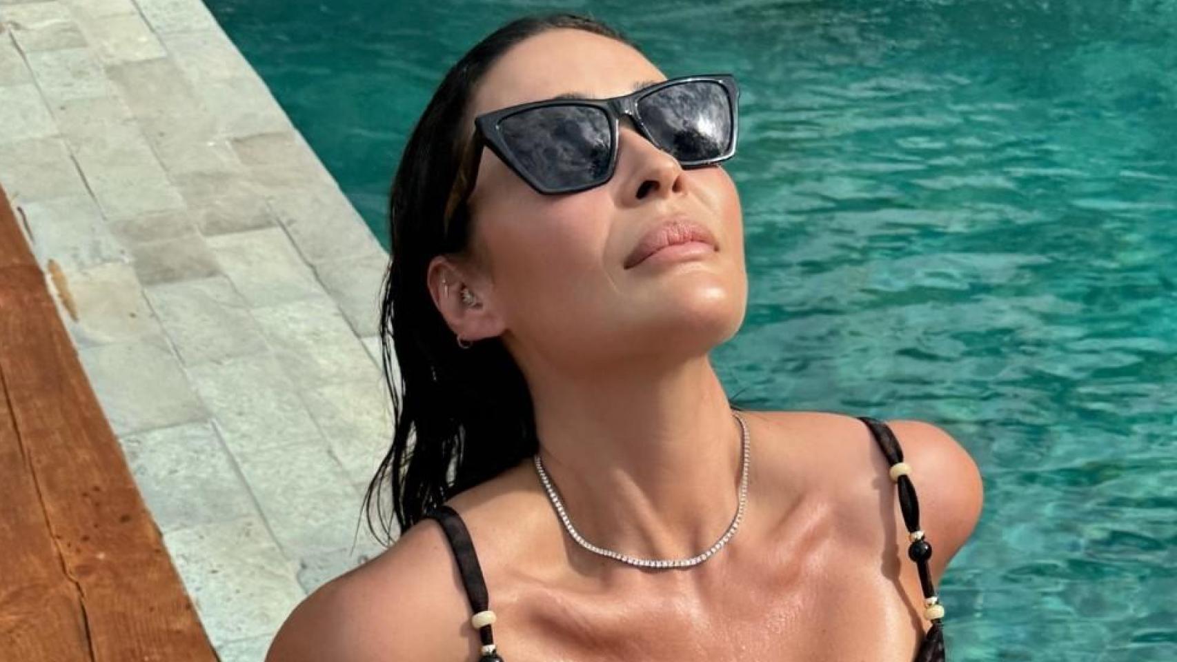 La entrenadora de Vicky La diseñadora Vicky Martín Berrocal en la piscina.