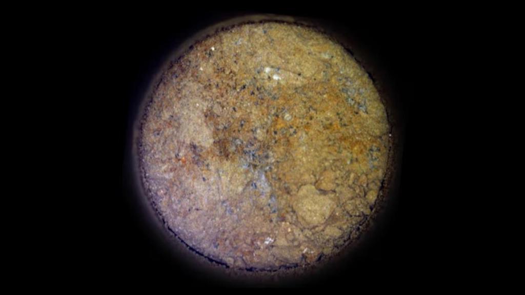 Imagen de la muestra Cañón Zafiro con posibles biofirmas en Marte