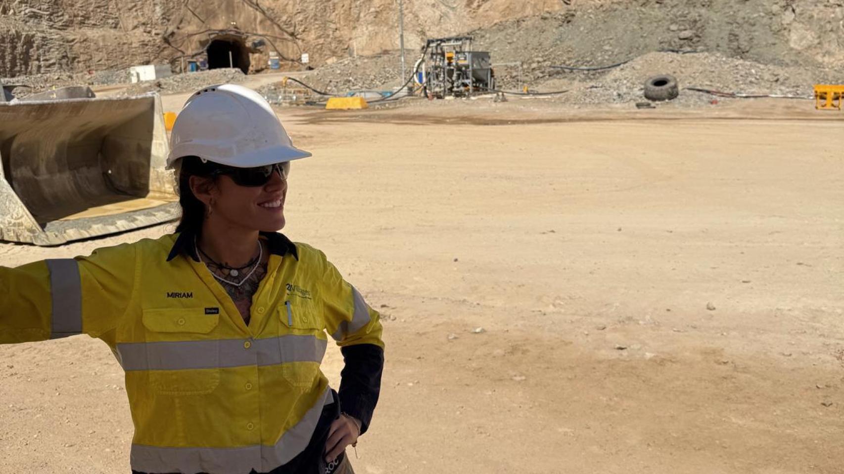 Miriam Villalba trabajando en las minas de Australia.