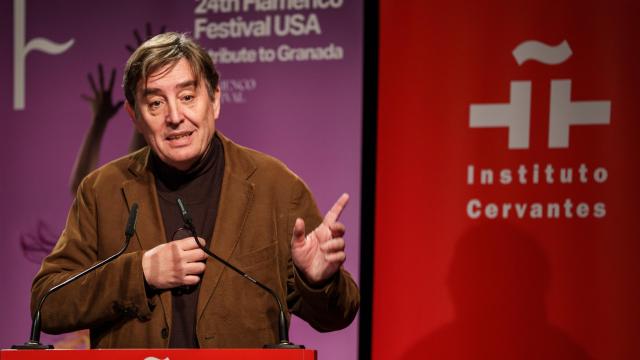 Luis García Montero, director del Instituto Cervantes, durante un acto público en febrero de 2025. Foto: Matias Chiofalo / Europa Press