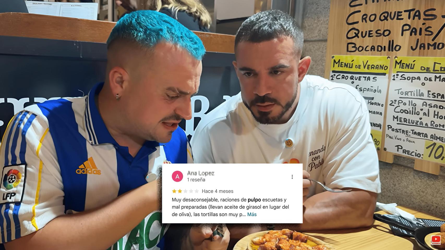 Una captura del vídeo de 'Cenando con Pablo'.