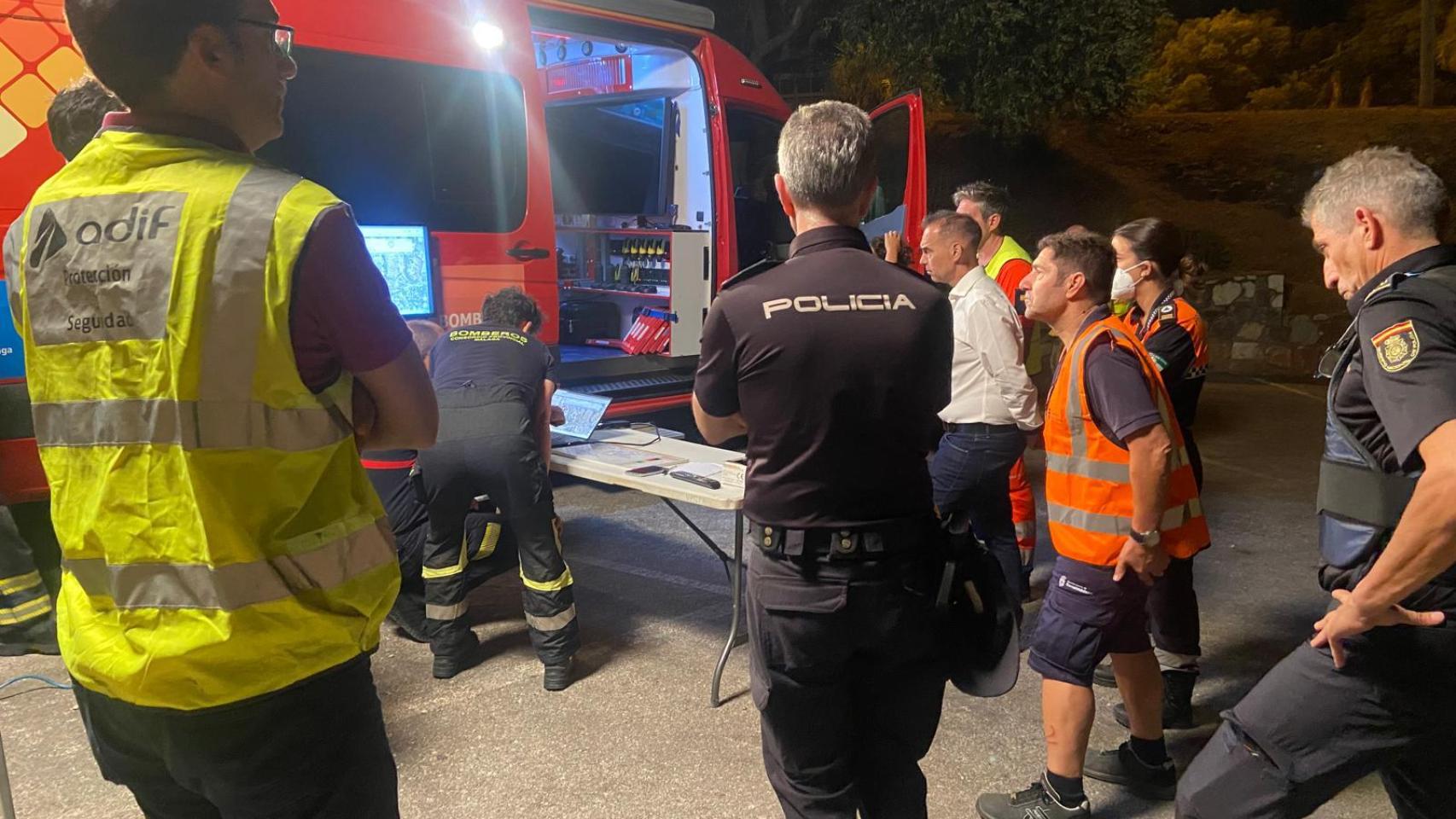 Dispositivo de seguridad en el incendio de Benalmádena.