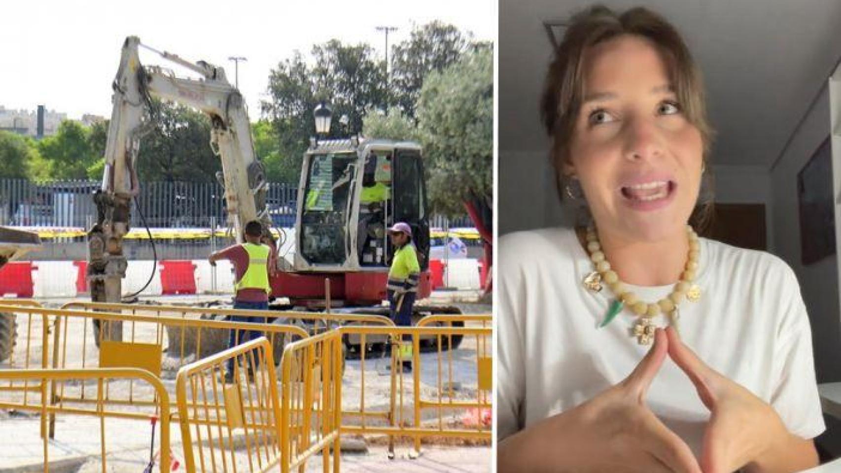 Una joven estalla con las numerosas obras que hay en las calles de Valencia.