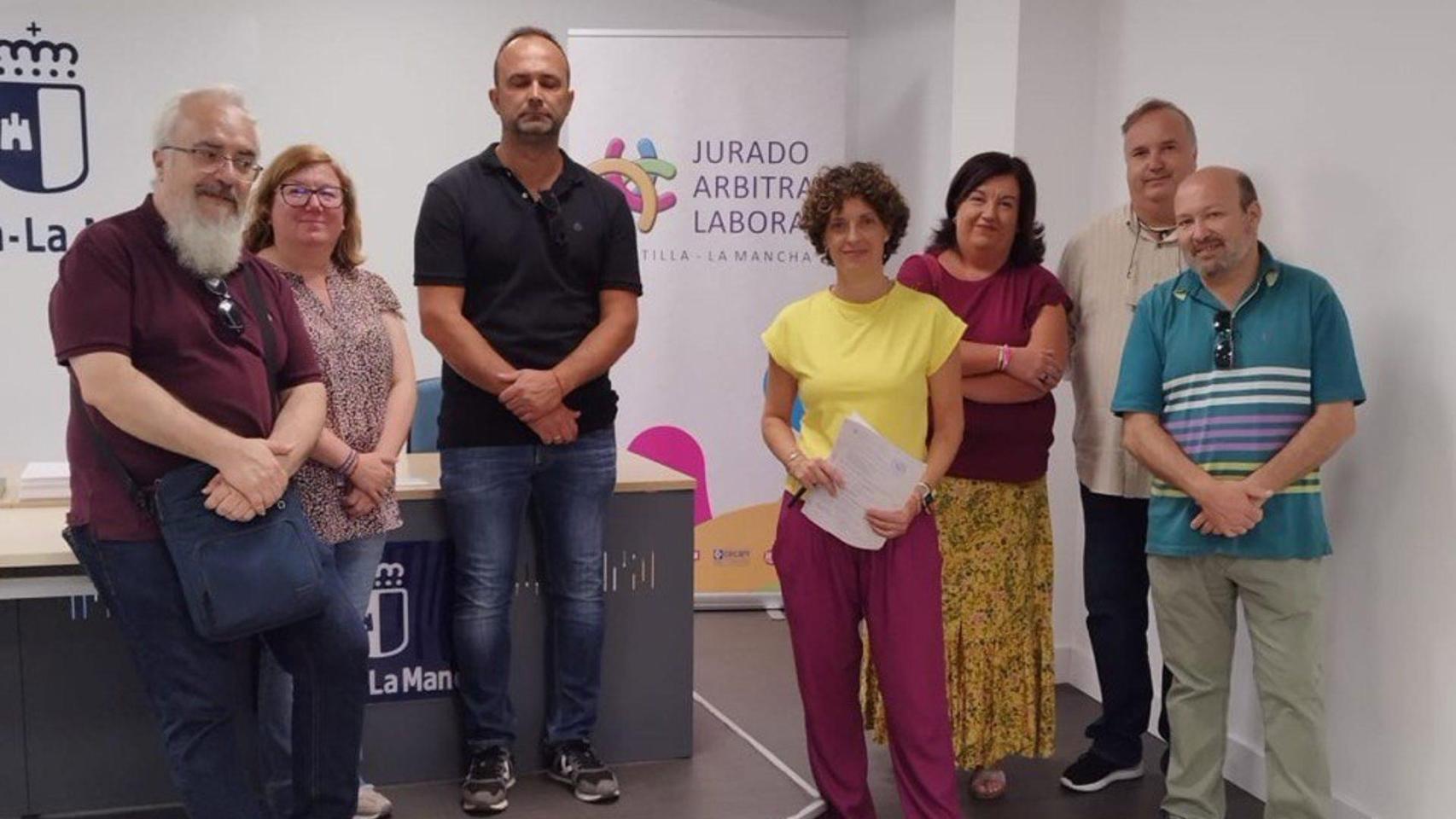 Acto de mediación. Foto: Sindicatos.