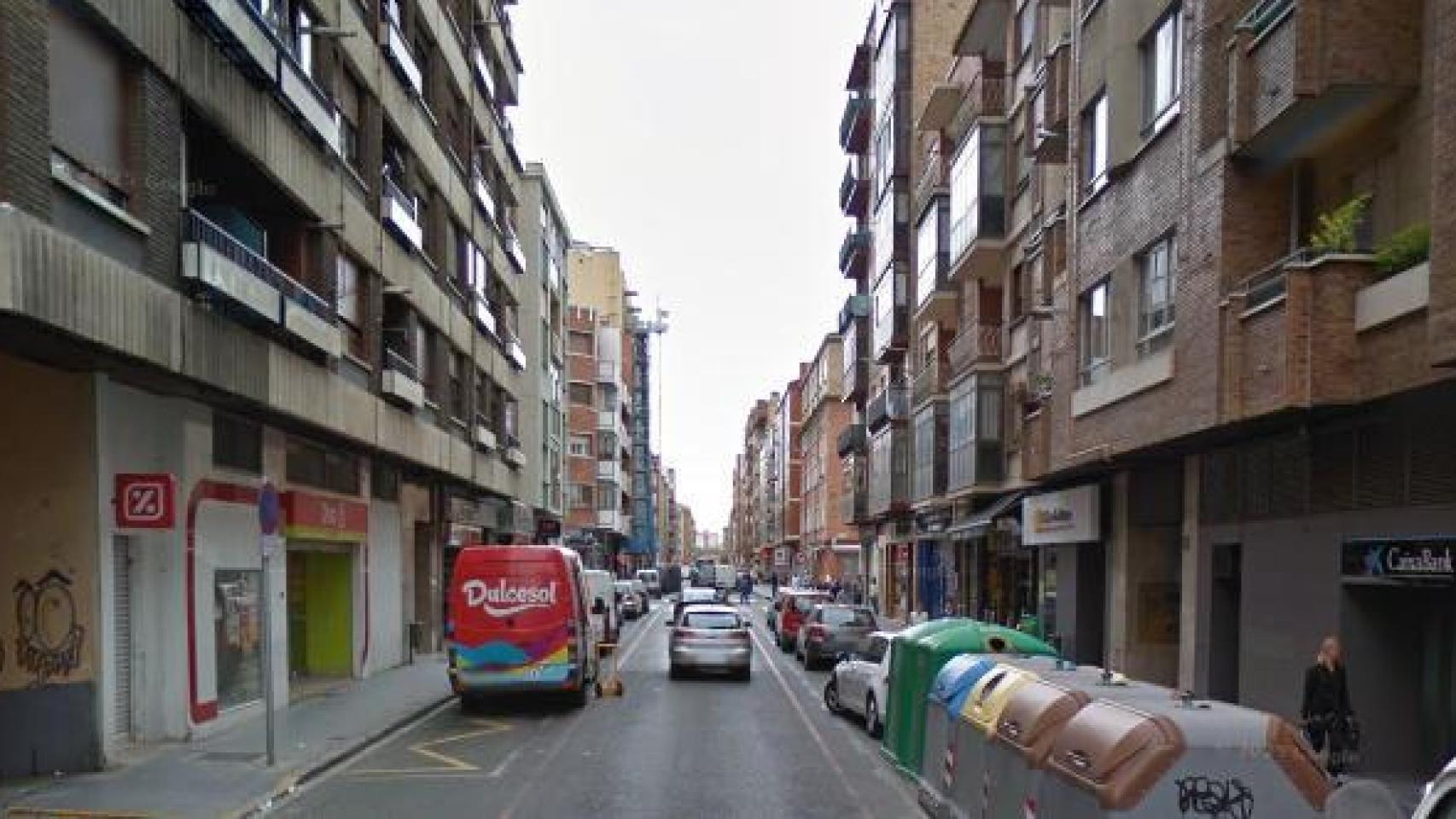 Calle de Miranda de Ebro en la que ha tenido lugar el suceso