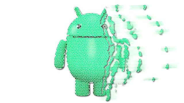 Fotomontaje inspirado en la mascota de Android