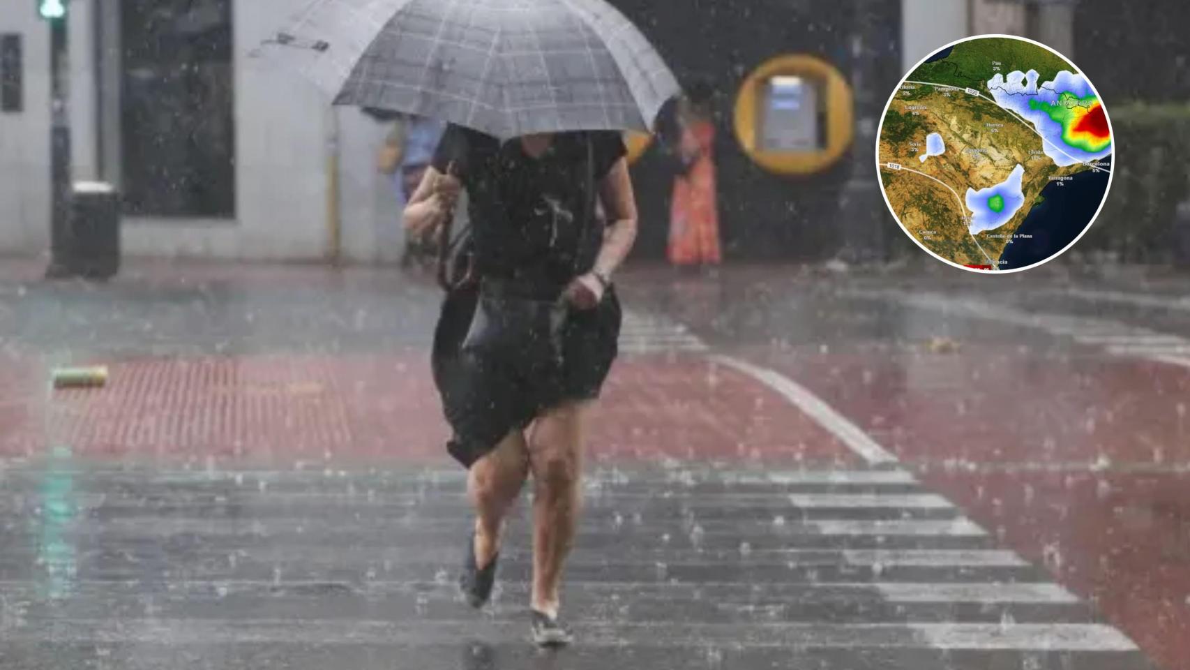 AEMET alerta por lluvias y tormentas en estas zonas de Aragón