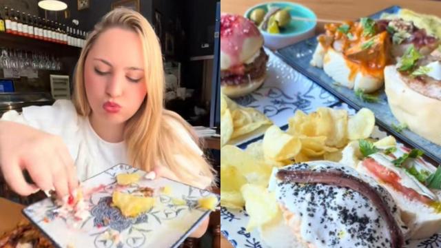 Montaje de un vídeo de Paulafeernandezz comiendo en la Taberna Invernalia.