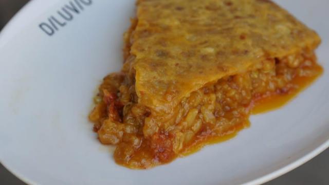 La tortilla del restaurante.