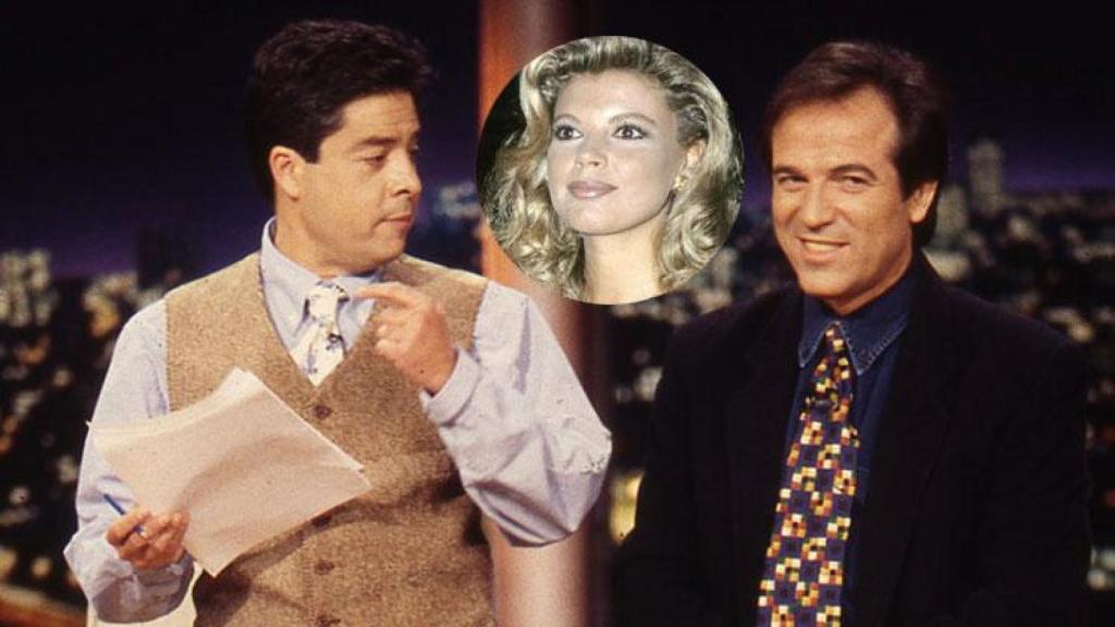 Carlos Iglesias, 'Pepelu', y Pepe Navarro en ‘Esta noche cruzamos el Mississippi’, junto a una imagen de Terelu Campos.