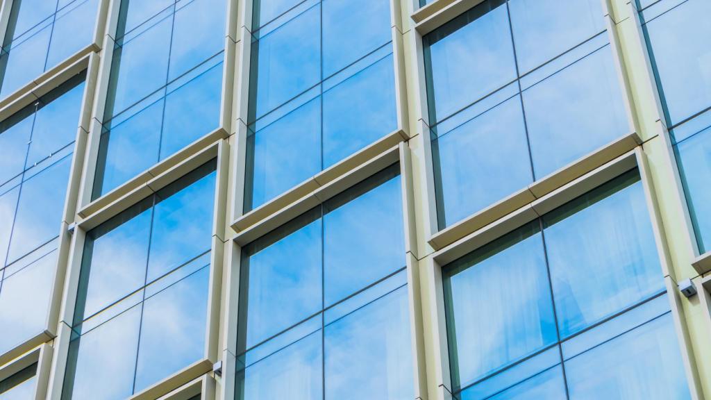 Vetanas de un edificio de oficinas