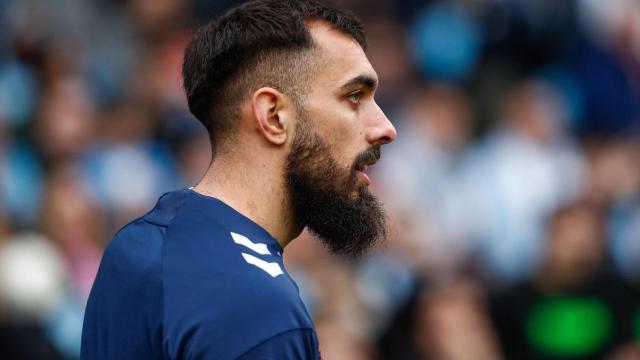 Borja Iglesias, en un partido con el Celta de Vigo