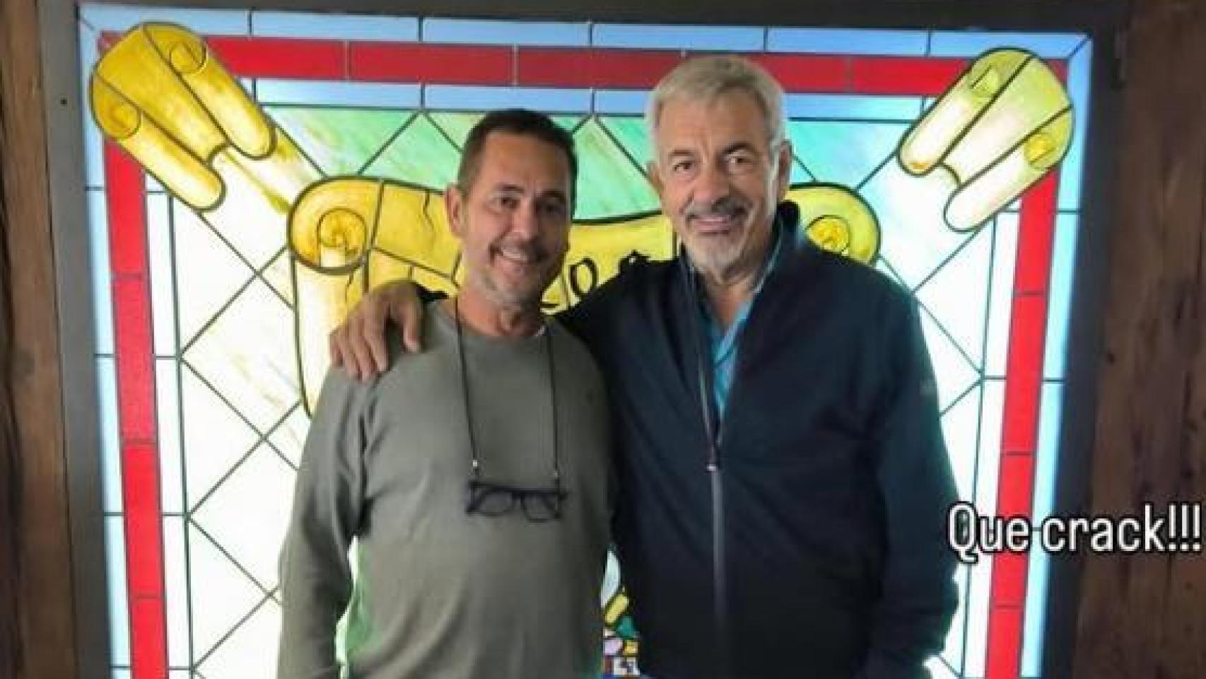 Carlos Sobera en el restaurante Los Zagales