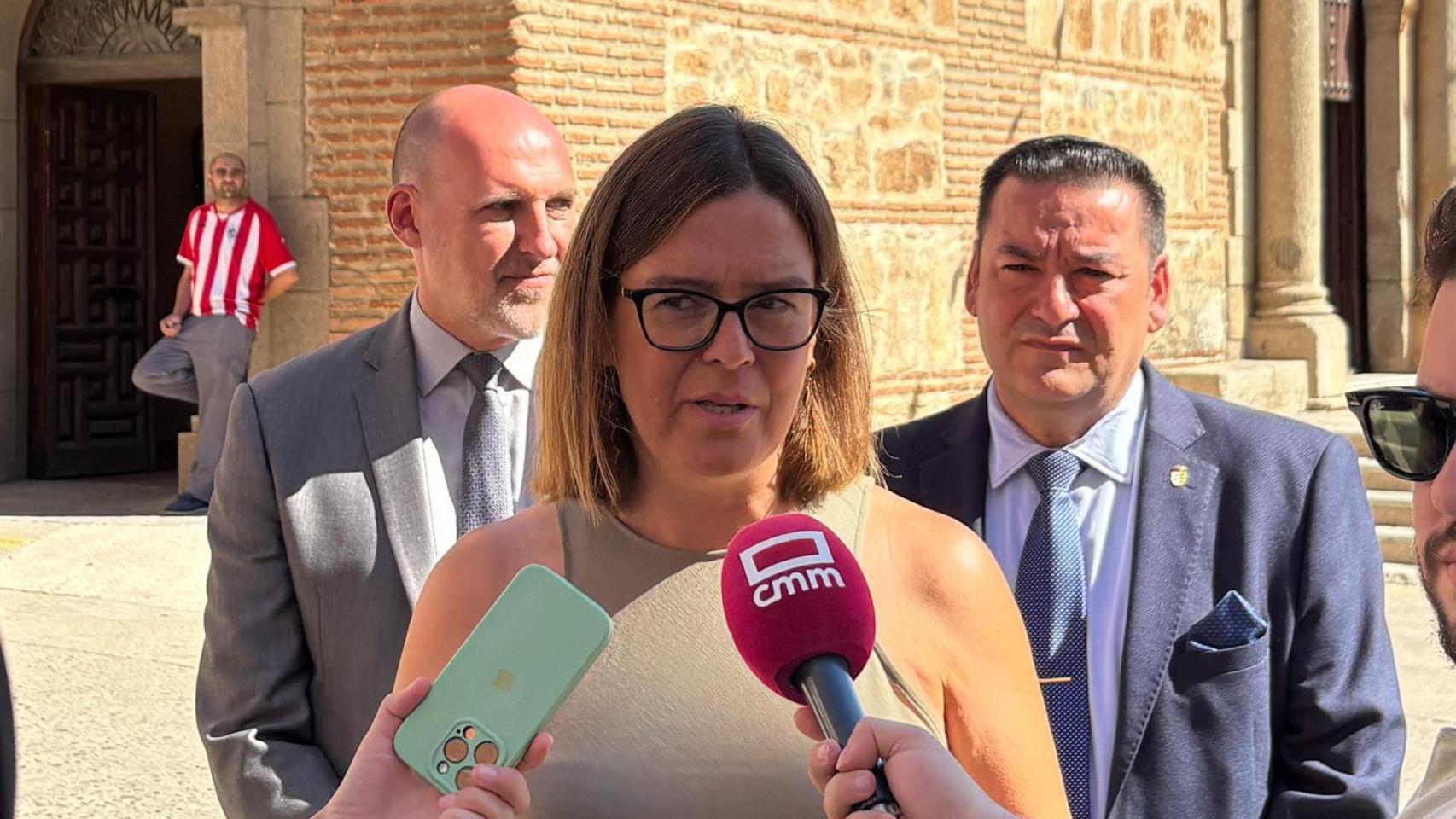 Esther Padilla durante su visita a Los Navalmorales