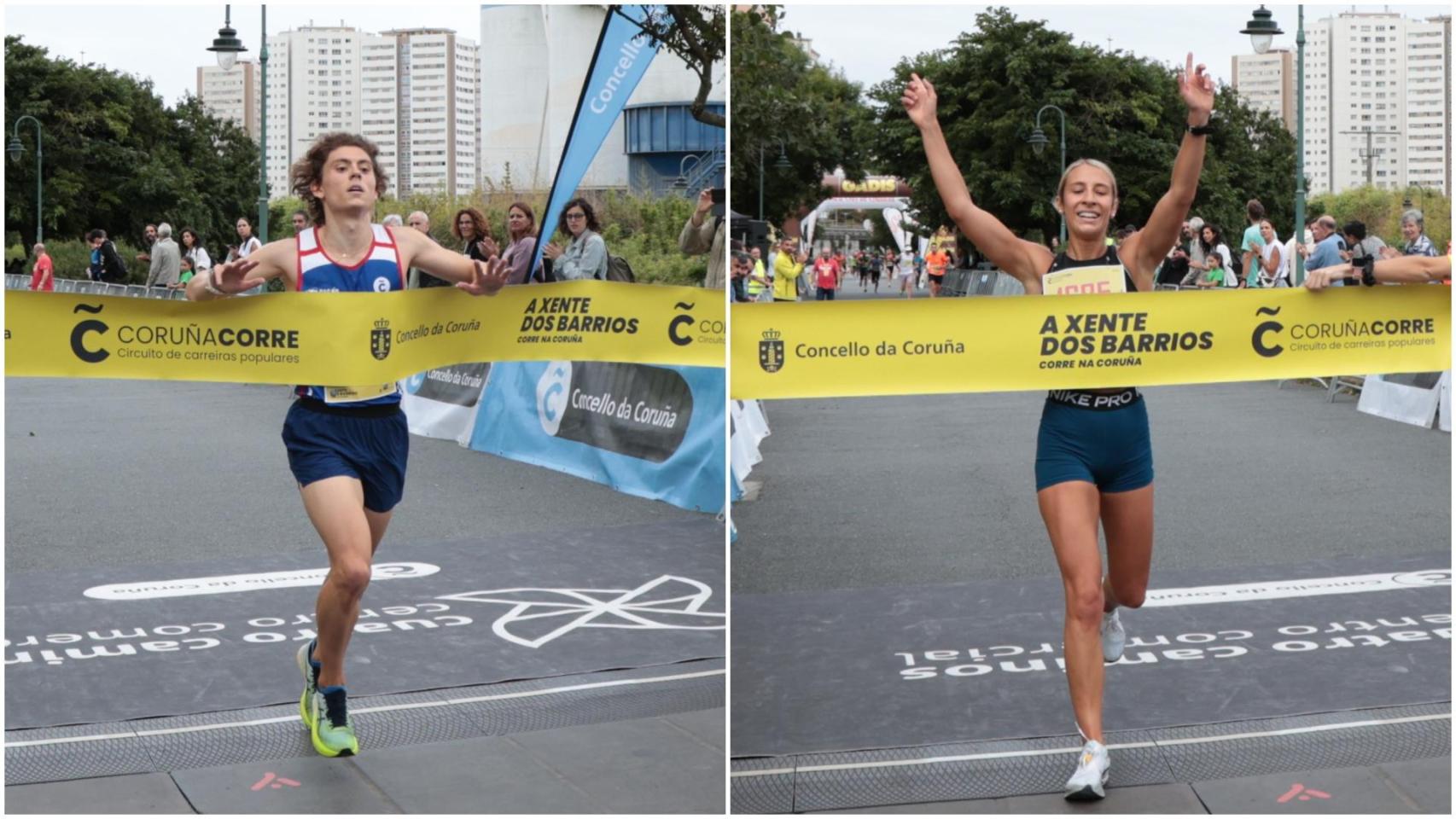 Miguel Quintáns y Ana Raso ganan la carrera popular de A Coruña entre Os Castros, O Castrillón y Eirís