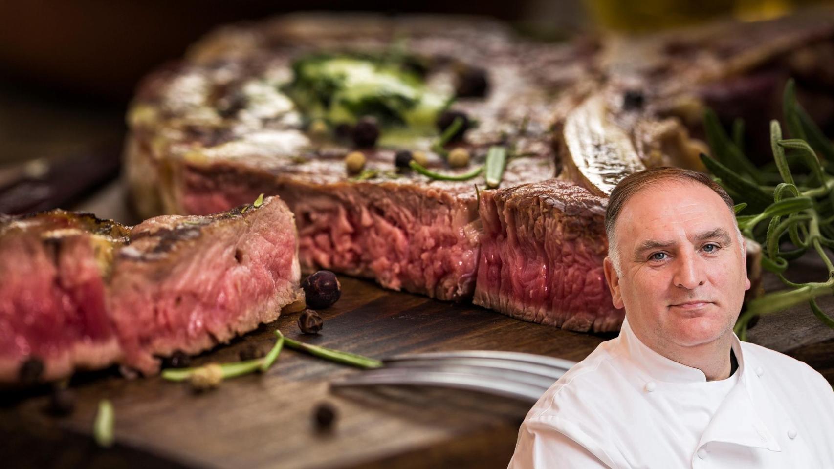 El chef José Andrés en un montaje de El Español