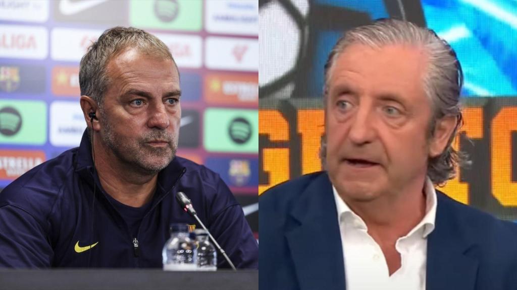 Imagen de Hansi Flick y Josep Pedrerol.