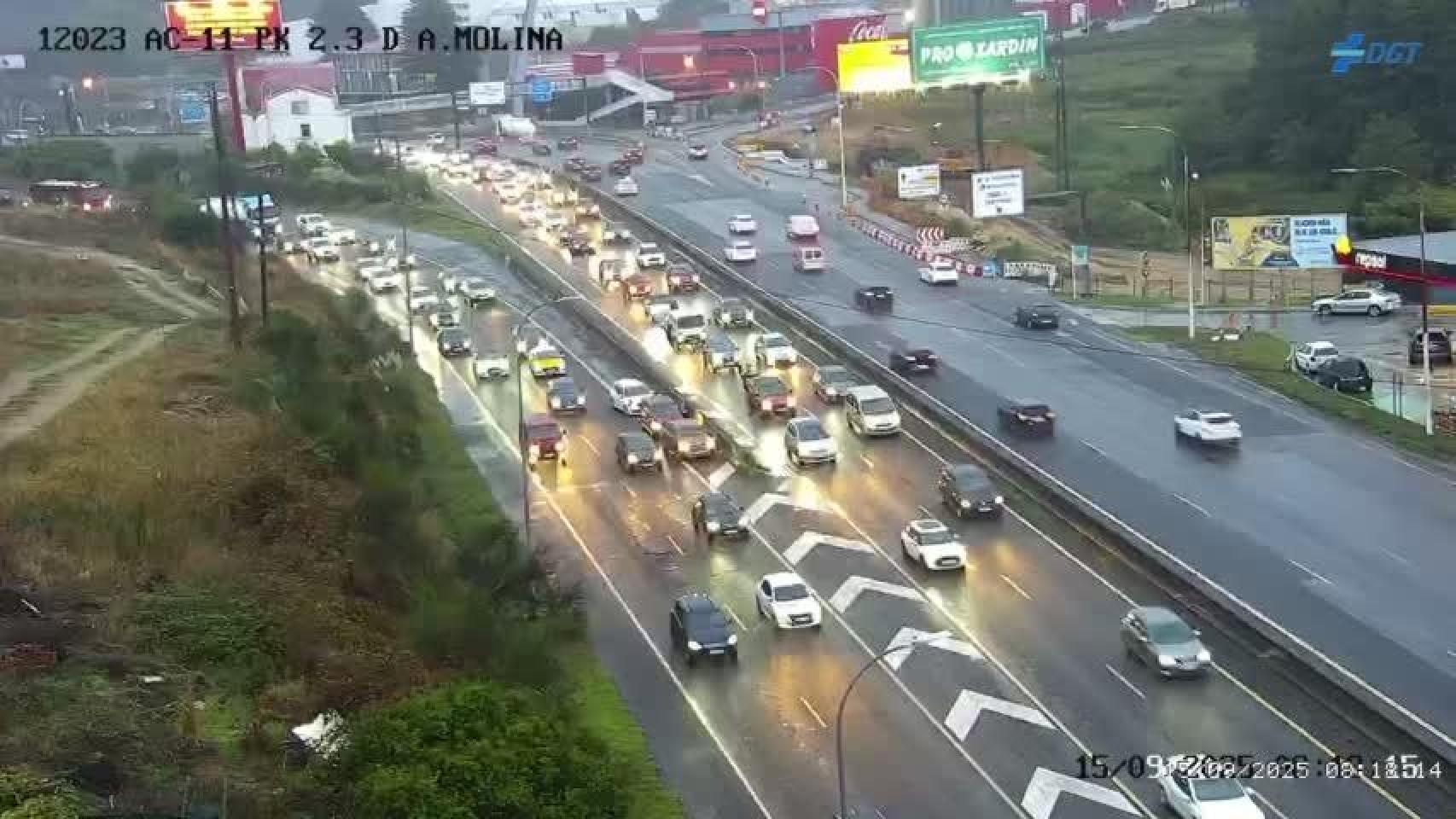 Accidente en Alfonso Molina esta mañana en A Coruña