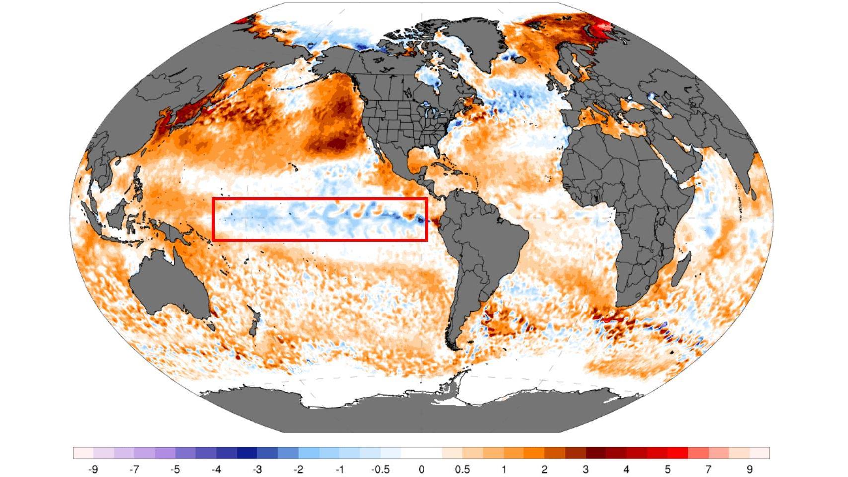 El enfriamiento anómalo de las aguas del Pacífico Ecuatorial que caracteriza a La Niña ya aparece en los modelos
