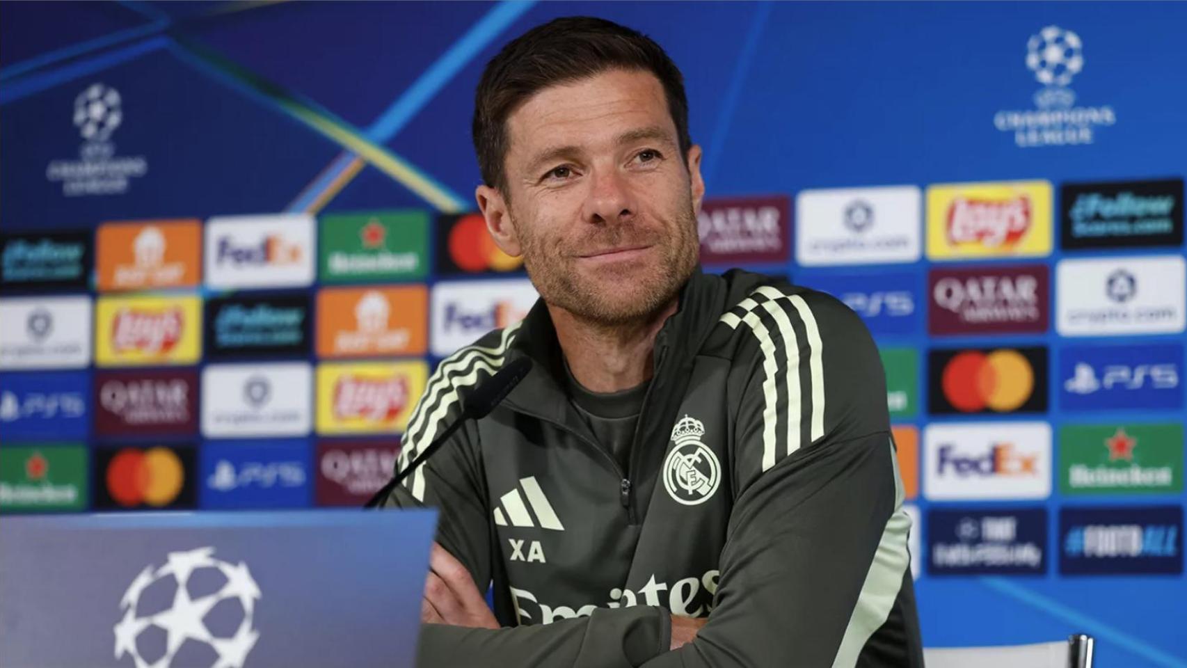 Xabi Alonso, en rueda de prensa con el Real Madrid