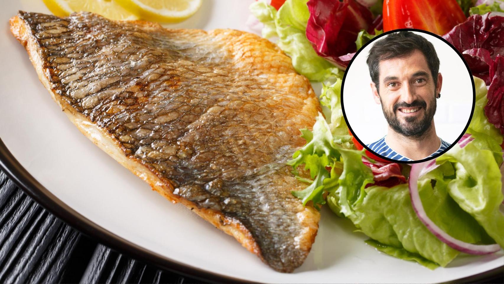 Una lubina y Joseba Arguiñano.